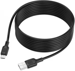 Фото: Кабель BOROFONE BX113 Lenny 2.4A AM / MicroB 3m Black (6941991115547) № 4 | KTC