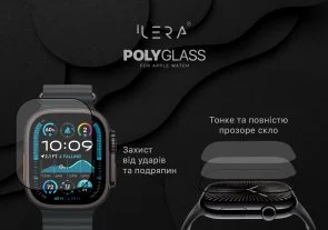 Фото: Захисне скло iLera for Apple iWatch 44mm - PolyGlass Black (ILAWPG02) № 3 | KTC