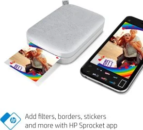 Фото: Фотопринтер HP Sprocket Portable Instant Photo Printer 2x3Inch White (HPISPW) № 5 | KTC