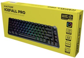 Клавіатура Hator Icefall Pro Aurum Orange Linear rev.2 Hot-swap Wireless/BT Black (HTK450UA)