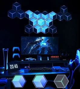 Фото: Настінний світильник Govee H606A Glide Hexagon Light RGBIC Wi-Fi/BT 7pcs White (H606AC81) № 3 | KTC