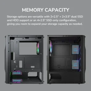 Фото: Корпус Cougar MX110 RGB Black with window № 18 | KTC