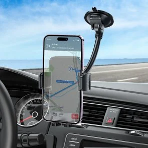Фото: Кріплення для мобільного телефону Hoco H38 Cheetah car holder windshield Black (6942007617208) № 8 | KTC