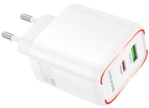 Зарядний пристрій BOROFONE BA89A Destello PD QC3.0 30W White (6941991119361)