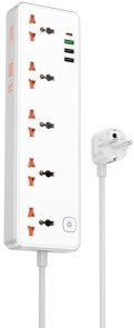Мережевий фільтр Hoco AC14A Rico 4xUSB 5/1.5m White (6942007607186)