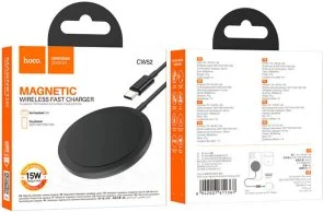 Фото: Бездротовий зарядний пристрій Hoco CW52 Enjoy Magnetic Wireless Fast Charging Black (6942007611367) № 5 | KTC