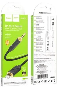 Фото: Перехідник Hoco UPA30 Lightning M / Jack 3.5mm 1m Black (6942007625494) № 3 | KTC