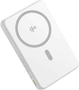 Батарея універсальна Baseus Airpow II Qi2 Magnetic 10000mAh 22.5W Moon White with Simple Series Cable (P10080000213-00)