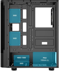 Корпус Gamdias Talos E3 CG Black with window (4711514501193)