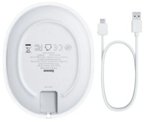 Бездротовий зарядний пристрій Baseus Jelly 15W White (WXGD-02)