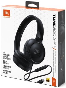 Гарнітура JBL Tune 520C USB-C Black (JBLT520CBLK)