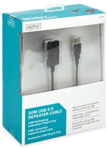 Кабель Digitus AM / AF 20m Black (DA-73102)