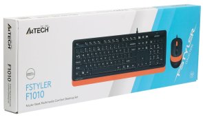 Комплект клавіатура+миша A4tech F1010 Orange