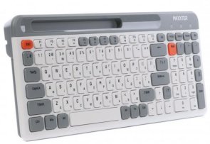 Клавіатура Maxxter KBW-02G-UA Wireless White/Grey