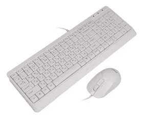 Фото: Комплект клавіатура+миша A4tech F1512 White № 4 | KTC