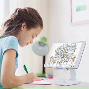 Універсальний тримач Essager Knight Foldable Desk Mobile Phone Holder Stand White (EZJZM-QSSJ02)