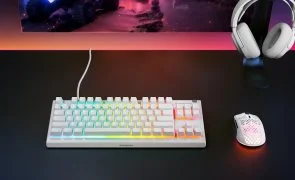 Фото: Клавіатура SteelSeries Apex 3 TKL ENG/UKR USB White (64819) № 6 | KTC