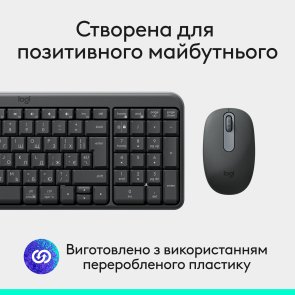 Комплект клавіатура+миша Logitech MK250 Combo Wireless/BT US/UA Graphite (920-013823)