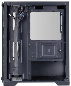 Корпус 1stPlayer X2-M-BK-4F7 Black with window