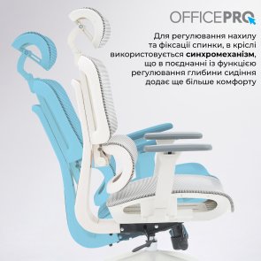 Крісло OfficePro Skyline OC680 White/Light Gray (OC680-W-LG-LG)