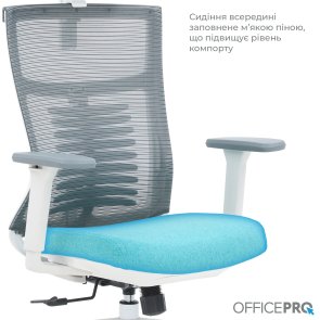Крісло OfficePro Balance OC550-W-DG-BL White/Dark Gray/Blue