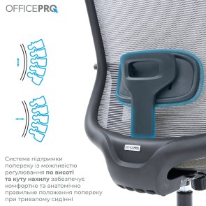 Крісло OfficePro Wave OC599 Black/Dark Gray (OC599-B-DG-DG)