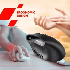 Фото: Миша Canyon MW-25 Ergonomic LED AA Dual Mode Wireless Black (CNS-CMSW25) № 10 | KTC