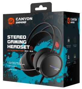 Гарнітура Canyon Interceptor GH-8A Black/Orange (CND-SGHS8A)