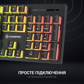 Клавіатура GamePro MK85B Blue Switch RGB USB Black