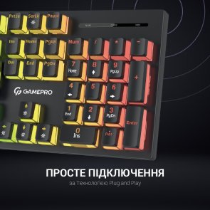 Клавіатура GamePro MK85R Red Switch RGB USB Black