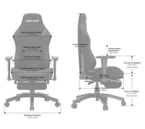 Крісло Anda Seat Luna Pro Size L Black Fabric (AD18T-44-B-F)