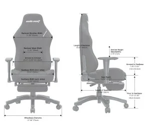 Фото: Крісло Anda Seat Luna Pro Size L Gray Fabric (AD18T-44-G-F) № 7 | KTC