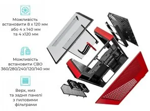 Фото: Корпус Hyte Y60 Black/Red with window (CS-HYTE-Y60-BR) № 9 | KTC