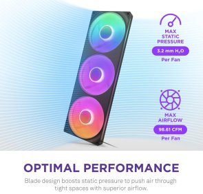 Кулер NZXT F420 RGB Core Black (RF-U42HF-B1)