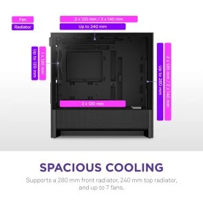 Фото: Корпус NZXT H3 Flow Black with window (CC-H31FB-01) № 5 | KTC
