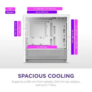 Фото: Корпус NZXT H3 Flow White with window (CC-H31FW-01) № 5 | KTC