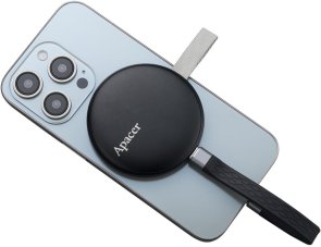 Зовнішній SSD-накопичувач Apacer Magnetic Portable AS725 MagSafe 256GB Black (AP256GAS725B-1)