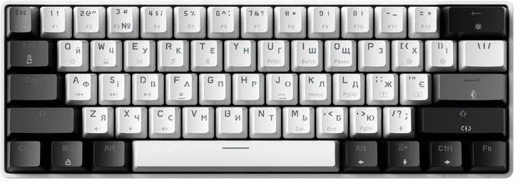 Фото: Клавіатура GamePro Genesis Infinity MK130BW Outemu Red Switches ENG/UKR White № 2 | KTC