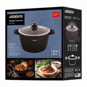 Фото: Каструля Ardesto Gemini Anzio 3.1L Black (AR2430GE) № 12 | KTC