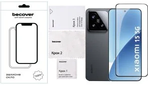 Фото: Захисне скло BeCover for Xiaomi 15 5G - Black (713419) № 4 | KTC