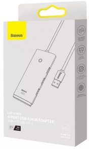 USB-хаб Baseus Lite Series 4-in-1 White (WKQX030002)