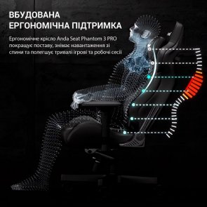 Крісло Anda Seat Phantom 3 Pro Size L Dark Grey Fabric (AD18YC-06-GB-F)