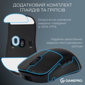 Миша GamePro Genesis Asgard Loki WL/USB Black (GM022B)