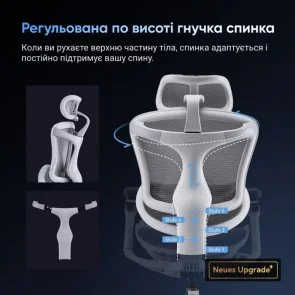 Фото: Крісло SIHOO Doro C300 Pro White (DORO-C300-PRO-M102) № 7 | KTC