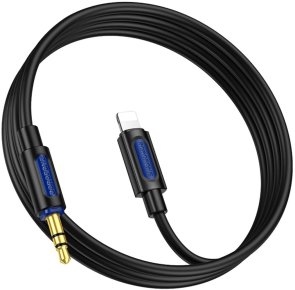 Аудіокабель та аксесуар BOROFONE BL20 Jack 3.5mm / Lightning 1m Black