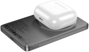 Батарея універсальна Hoco Q26A Joy 5000mah Wireless Magnetic 20W Metal Gray (6942007624039)