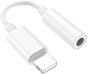 Фото: Перехідник BOROFONE BV21 Genuine Lightning M / Jack 3.5mm F White (6941991111143) № 2 | KTC