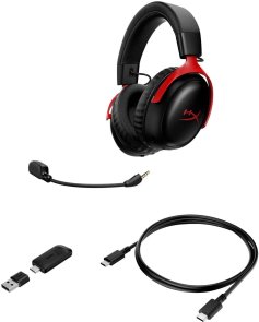 Гарнітура накладна HyperX Cloud III S Wireless, Black/Red ( Gaming )