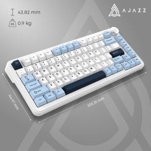 Клавіатура Ajazz AK820 Max Plus Daydream Switch RGB WL/BT/USB White (AK820MAX-DD-BWD)