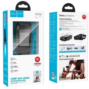 Відеореєстратор Hoco DV104 4K Riding recorder Black (6942007646000)